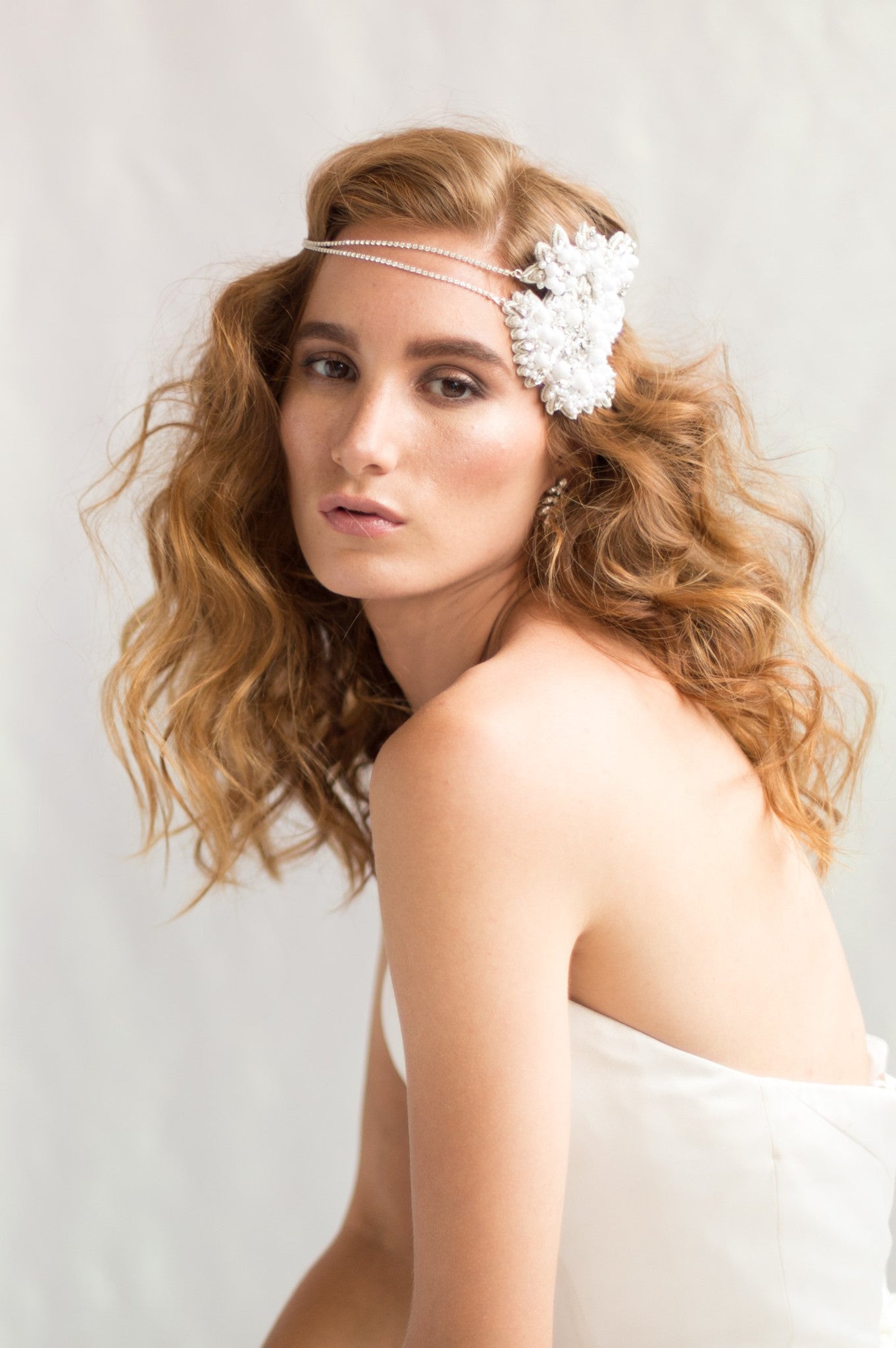 ANNA Veil Headband White