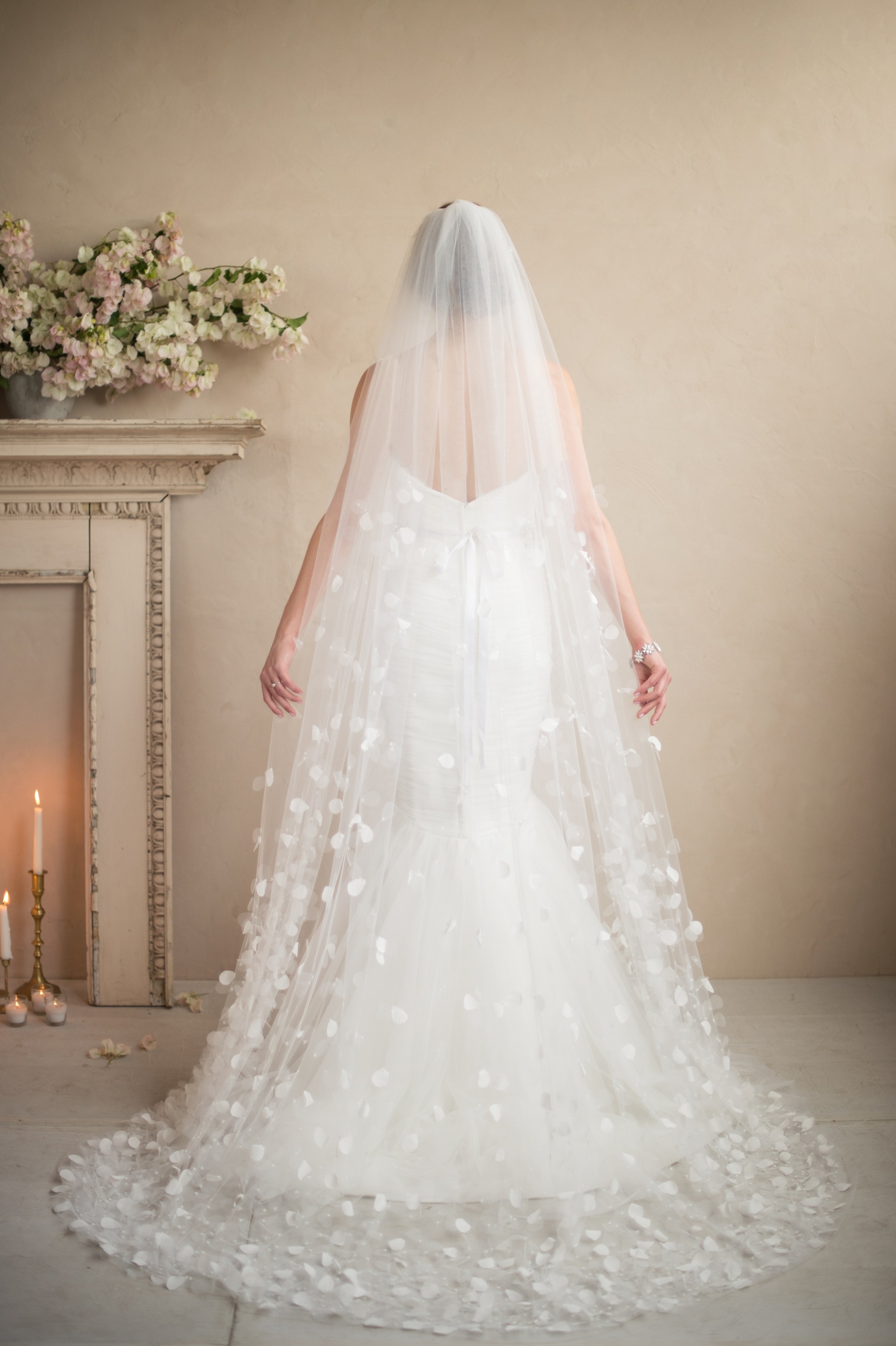 Olbye Women's Wedding Veil 108 Inch Cathedral Veil Single Tier 1T