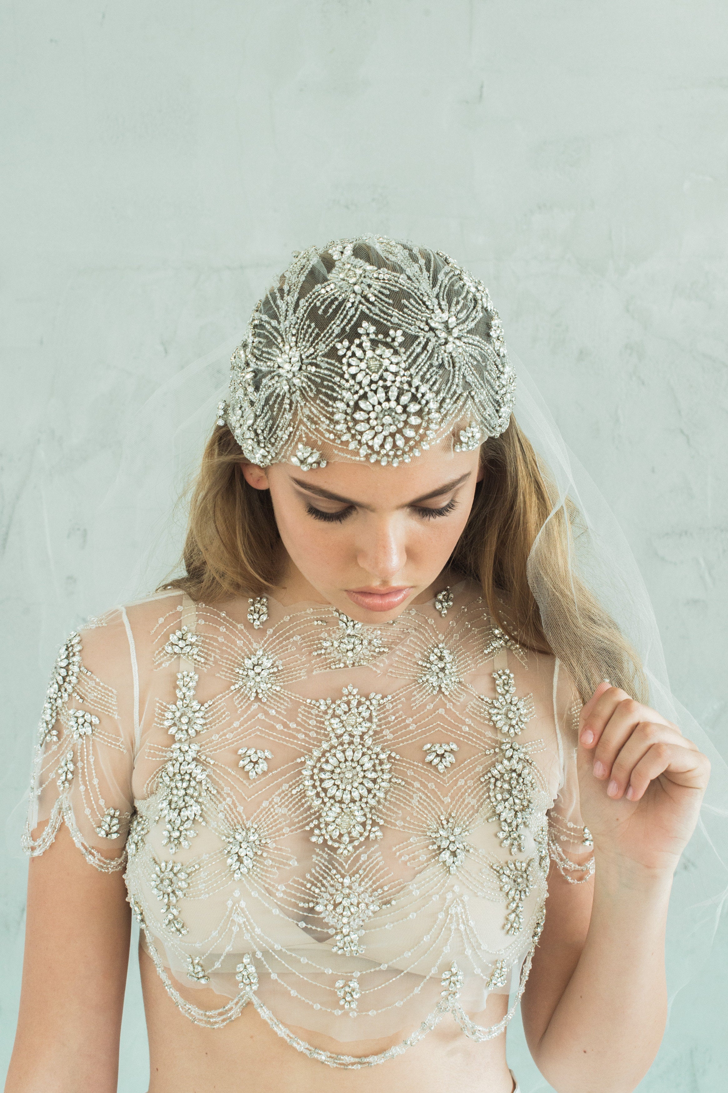 Embellished sales bridal top